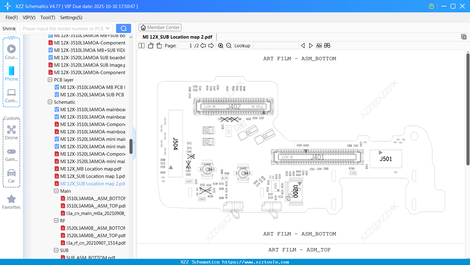 Xiaomi MI 12X_SUB Location Map 2